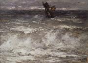 Hendrik Willem Mesdag In Danger oil painting artist